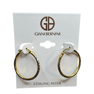 Giani Bernini Two-Tone Sterling Silver Hoop Earrings